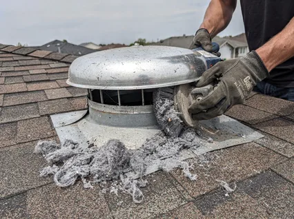 Cleaning Dryer Vent On Roof in Lawndale