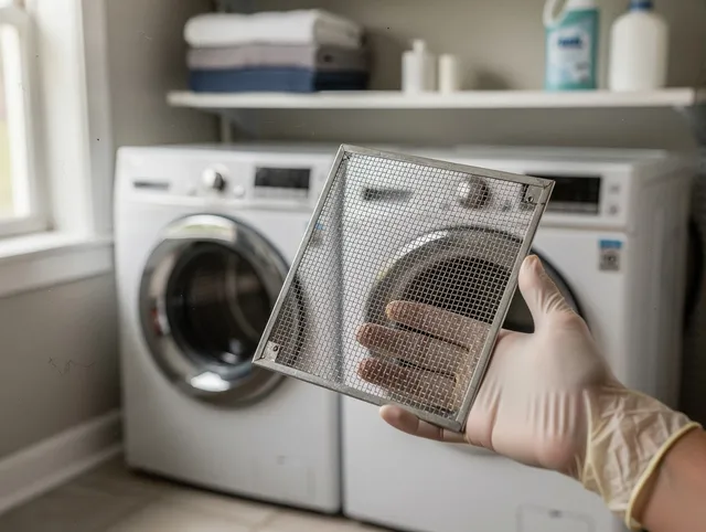 Lawndale Dryer Vent Cleaning specialist performing detailed lint trap cleaning service in Lawndale