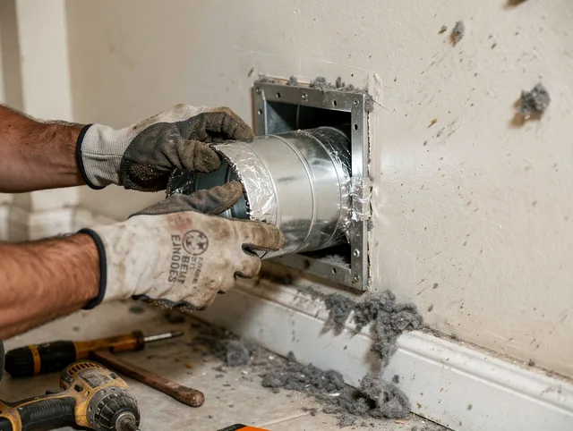 Professional dryer vent repair and installation by Lawndale Dryer Vent Cleaning in Lawndale
