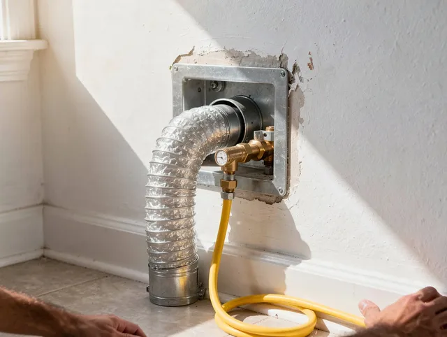 Lawndale Dryer Vent Cleaning certified technician performing specialized gas dryer vent cleaning in Lawndale